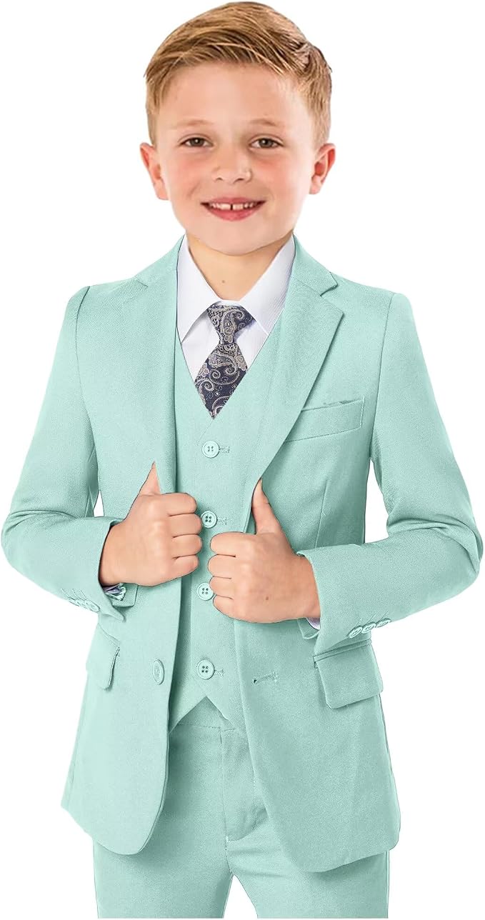 Boys’ Formal Suit 5 Piece Set, Toddler Tuxedos by KEYWANTS