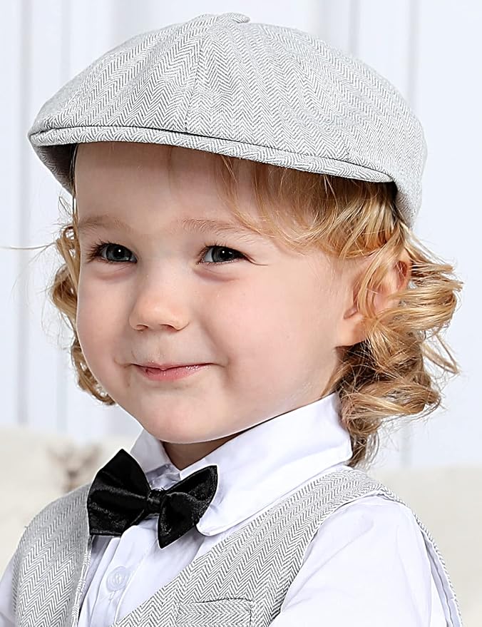 A&J DESIGN Baby Boys Newsboy Caps Kids Vintage Driver Beret Hat - Image 2