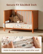 Baby Crib Sheets for Boys Girls, Breathable Soft Microfiber Baby Sheet Elephant - Image 3