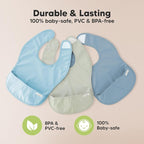 3-Pack Waterproof Baby Bibs for Eating - Image 9