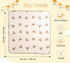 Baby Blanket Double Layer Cotton 40 x 40 Soft Receiving Blanket - Image 5