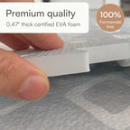 Lillefolk Baby Play Mat for Floor – 4x6ft Gray | Soft Non Toxic Premium EVA - Image 3