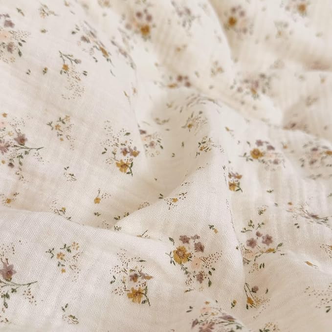 BuLuTu Shabby Chic Floral Toddler Pillow Cases Muslin Standard Size Pillowcases - Image 3