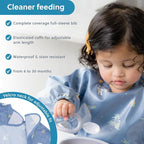 BIBaDO Mess Proof Baby Bib, 2 Pack Long Sleeve Bib, 6 month - Image 2