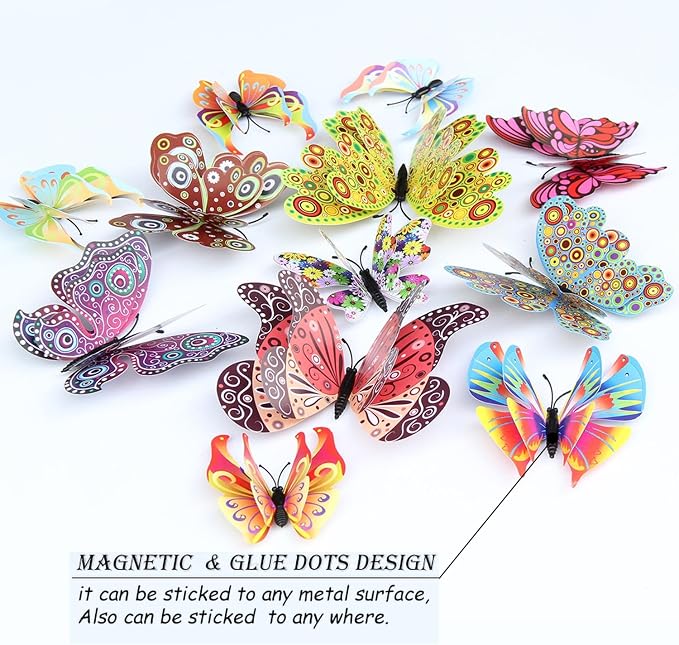 Butterfly Wall Decor 24/48 PCS, 3D Butterflies Stickers - Image 3