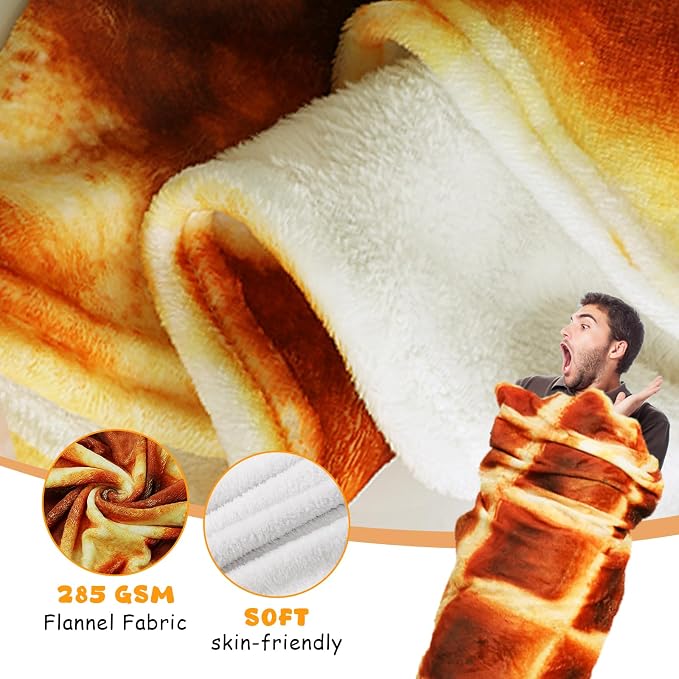 Lhedon Waffle Blanket Adult Size, 71 inch Food Blanket, Birthday Gifts - Image 5