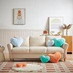 EastTree Heart Pillows, Light Blue Heart Shaped Pillows, Ultra Soft Extra-Large - Image 6
