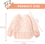 Little Dimsum Baby Bib with Pocket Waterproof Toddler Bibs Infant Feeding Bibs - Image 6