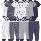 Baby Layette Set Baby Boys' 9-Piece Bodysuits Pants Set Toddler Girl Boy Unisex by Kiddiezoom