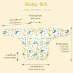 Accmor 5 Pack Long Sleeve Bibs, Baby Smock Waterproof Sleeved Bib Smock - Image 7