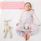 WONDAY Toddler Sleep Sack with Feet, 0.5 Tog Sleeping Sacks - Image 5