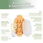 Haakaa Baby Fruit Food Feeder & Silicone Freezer Nibble Tray Combo - Image 4