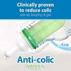 Dr. Brown's Natural Flow Anti-Colic Options+ Narrow Baby Bottle, Pig & Frog - Image 2