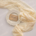 Cheesecloth Table Runner Ivory Cream White Gauze Rustic Cheese Cloth Spring by KEKETOARRANGE
