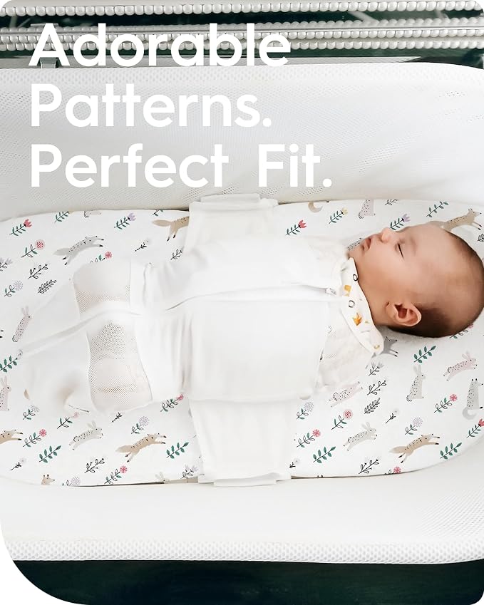 Bassinet Sheets for Baby Boy Girl, TotBasic Buttery Soft Universal Bassinet - Image 3