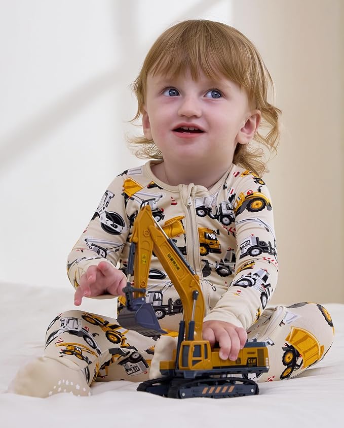 Bamboo Viscose Baby Convertible Footie Pajama, Zipper Pajamas - Image 6