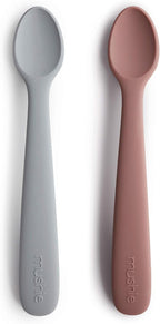 mushie Silicone Baby Feeding Spoons | 2 Pack by mushie