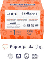Pura Size 1 Eco-Friendly Diapers Hypoallergenic, Soft Organic Cotton Comfort - Image 2
