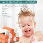 Baby Washcloths 12 Pack, 10x10 inch Small Wash Cloths - Image 5