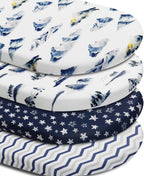 4 Pack Breathable Bassinet Sheets by FIGEPO