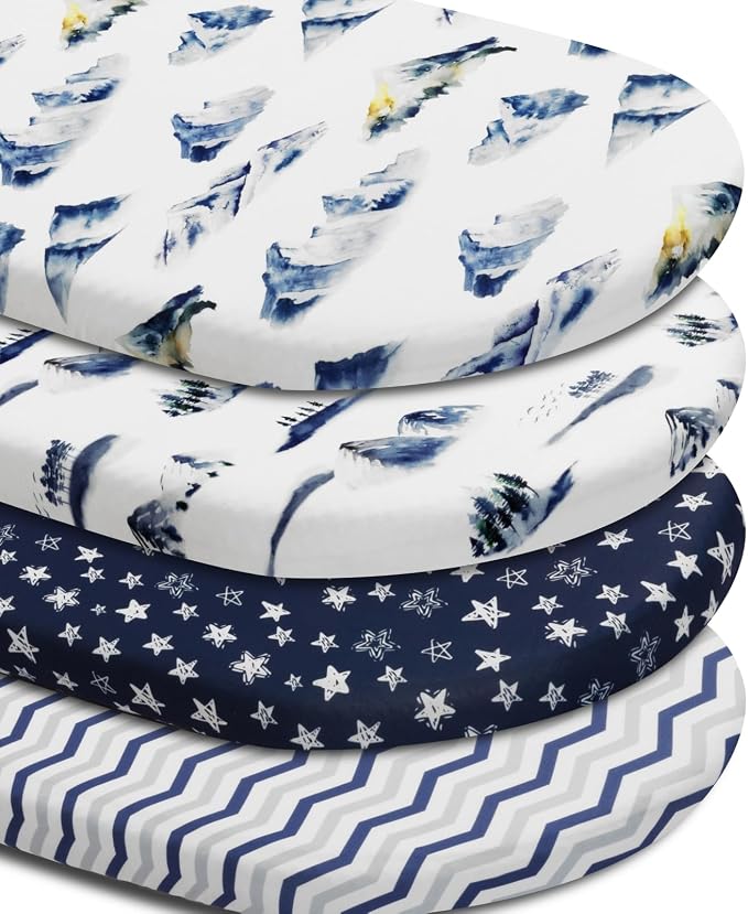 4 Pack Breathable Bassinet Sheets by FIGEPO