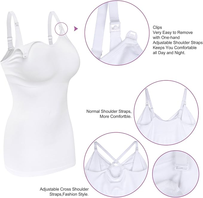 Womens Maternity Nursing Tank Cami - Image 3