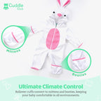 Cuddle Club Fleece Baby Bunting Bodysuit - Image 3