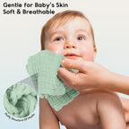 Muslin Baby Washcloths 6 Pack, 100% Cotton Wash Cloths - Image 4