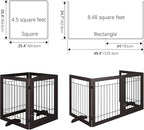 Vantas Folding Pet Gate 96" Wide, Freestanding Wire Pet Gate, Pet Puppy Safety - Image 5