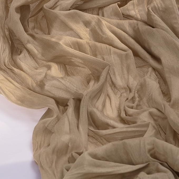 Socomi 4pcs Nude Coffee Table Runner Spring Easter Cheesecloth Table Runner 170 - Image 3