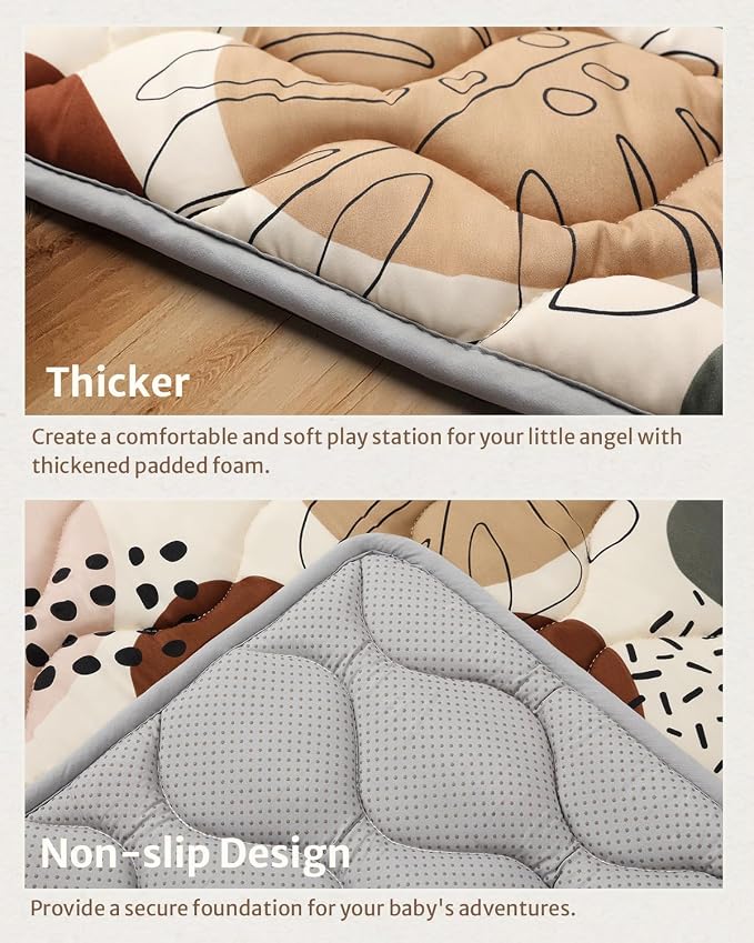 Blissful Diary Baby Play Mats for Floor, 59x59 Inch Thicker and Larger Soft - Image 5