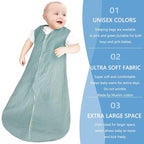 2 Pack Baby Sleep Sack 18-24 Months 100% Organic Cotton Muslin Baby Sleeping - Image 7