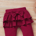Aalizzwell Preemie Newborn Infant Baby Girls Clothes Ribbed Bodysuit Pants Set - Image 6