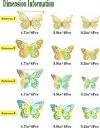 JOSDIOX 48 Pcs 3D Butterfly Wall Decor Stickers 4 Styles 3 Sizes Butterflies - Image 3