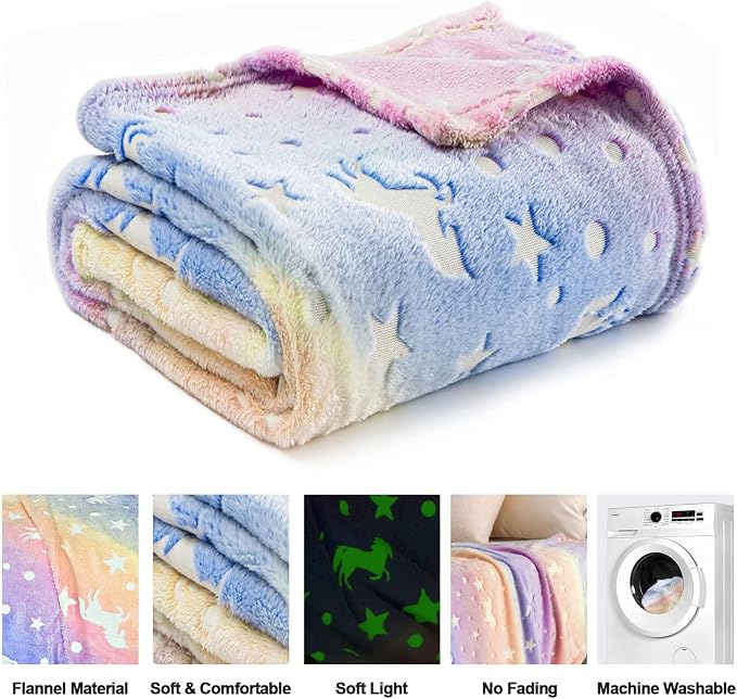 Unicorn Glow in The Dark Blankets - Image 4