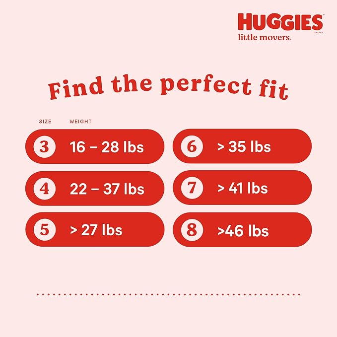 Huggies Size 3 Diapers, Little Movers Baby Diapers, Size 3, Packaging May Vary - Image 3