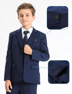 A&J DESIGN Boys 7-Piece Formal Suit Ring Bearer Outfit - Image 4