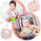 Seematn 10 Pcs Baby Muslin Bibs Drool Bibs Bandana Ruffle Soft Cotton - Image 5