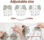 HappyFlute 9 Sets Newborn Baby Cloth Pocket Diapers Adjustable Reusable - Image 3
