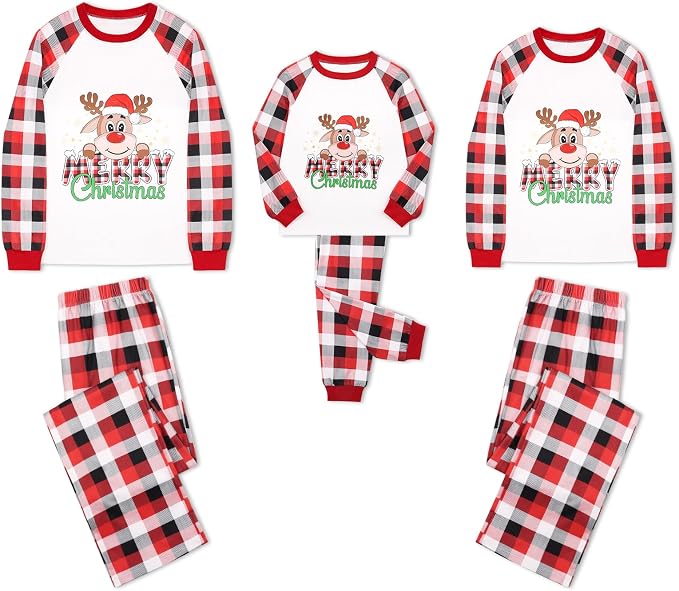 Weixinbuy Family Pajamas Set Christmas Pjs Matching Clothes Pajamas - Image 2