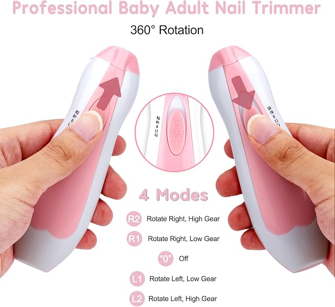 Baby Nail Trimmer Electric-6 in 1 Baby Nail File Clippers Infant Grooming Kit - Image 4