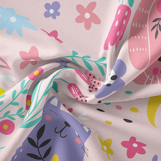 QOOMO Floral Cat Comforter Full Size, Down Alternative, Soft and Lightweight - Image 7