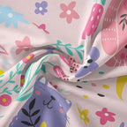 QOOMO Floral Cat Comforter King Size, Down Alternative, Soft and Lightweight - Image 7