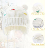 XIAOHAWANG Baby Hat Cute Bear Toddler Earflap Beanie Warm - Image 4