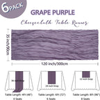 6 Pack Grape Purple Cheesecloth Table Runner 10Ft Gauze Cheese Cloth Table - Image 2