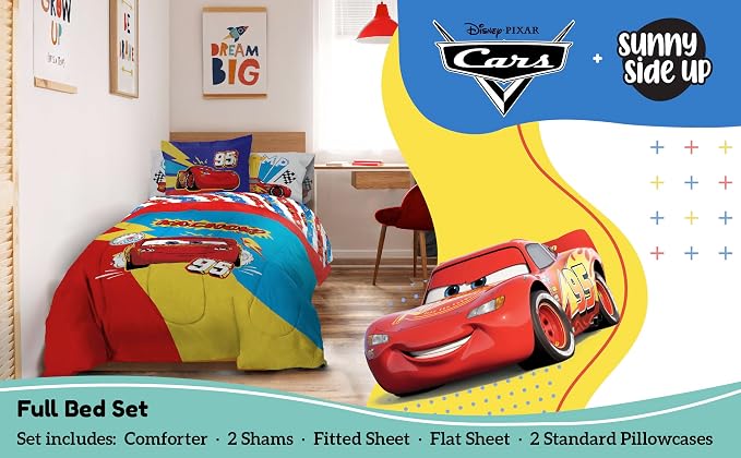 Disney Pixar Cars Lightning McQueen Full Comforter Set - Image 2