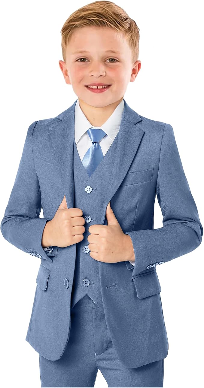 Boys’ Formal Suit 5 Piece Set, Toddler Tuxedos by KEYWANTS