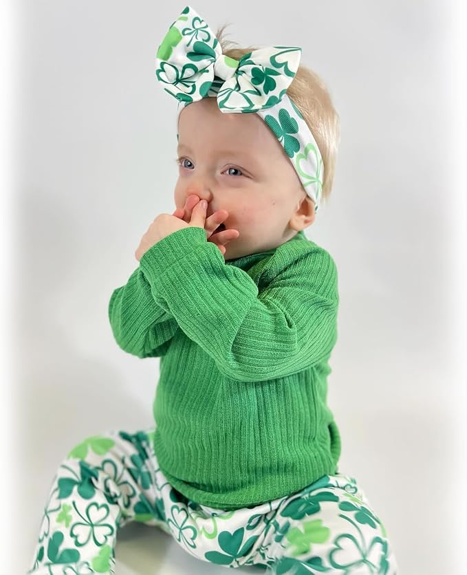 HINTINA Infant Baby Girl Knit Pullover Long Sleeve Sweater Outfits Fall Winter - Image 4
