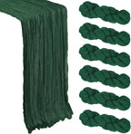 6 Pack Christmas Table Runner Emerald Green Cheesecloth 10Ft Gauze Cheese Cloth by Heneger