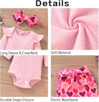Aalizzwell Preemie Newborn Infant Baby Girls Clothes Ribbed Romper Bodysuit - Image 2